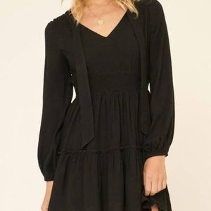 Promesa Higher Love Jacquard Tie neck dress